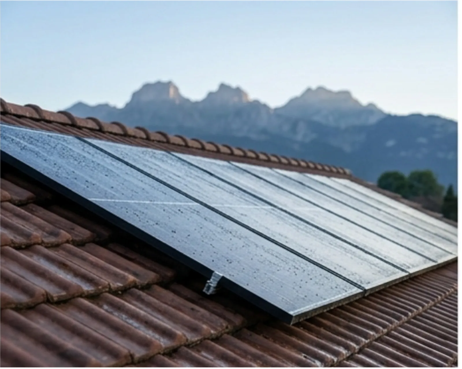Solaranlage auf einem Schweizer Dach in Schaffhausen